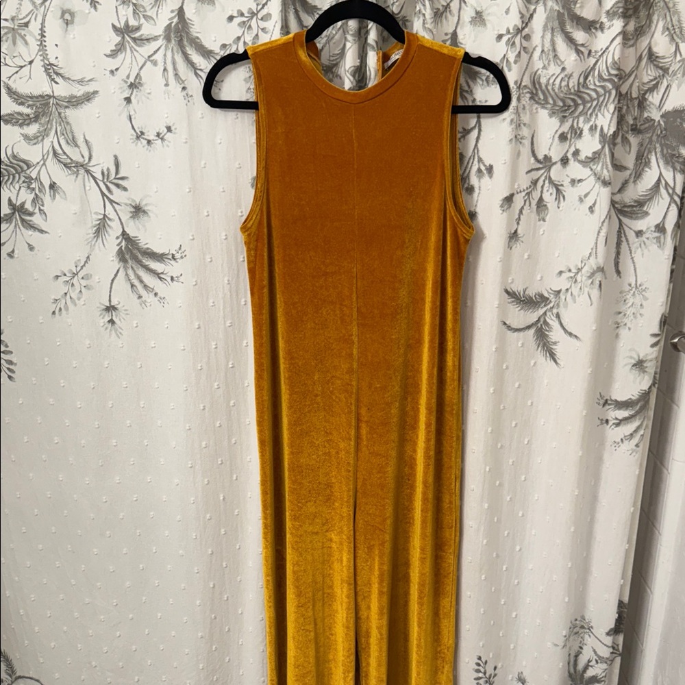 Zara Mustard Velvet Jumpsuit - Picture 8 of 8